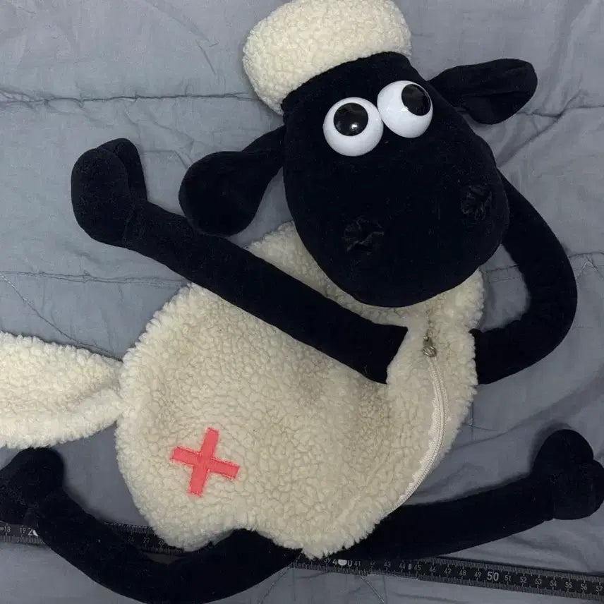 [BUNJANG] Wallace &amp; Gromit Shaun the Sheep Plush Bag / (빈티지) 월레스와 그로밋 숀 숀더쉽 인형 가방
