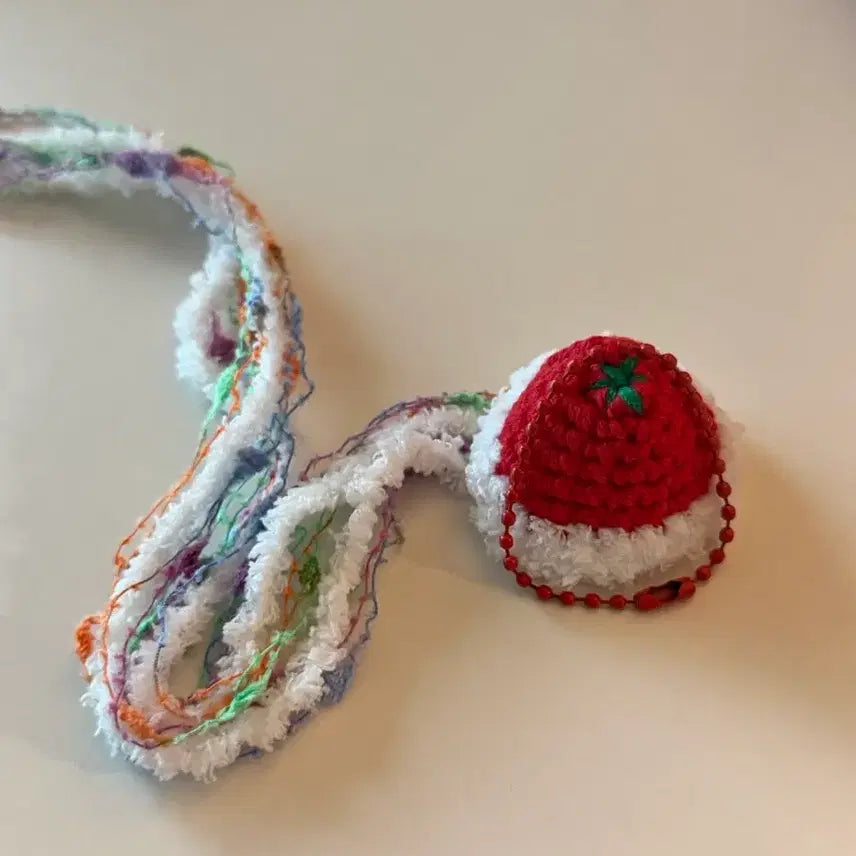 [BUNJANG] Tomato Crochet Jellyfish Keyring Mobile / 토마토 뜨개 해파리 키링 모빌