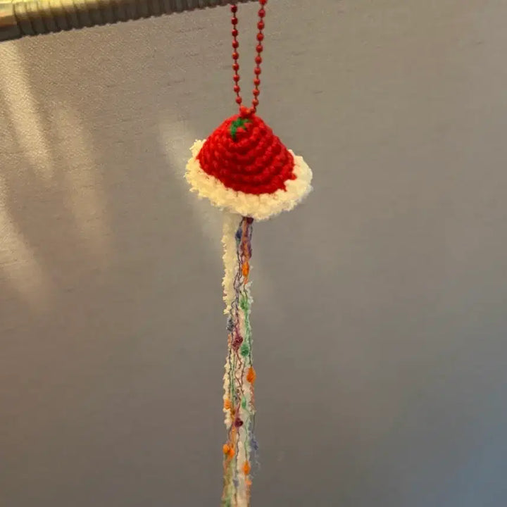 [BUNJANG] Tomato Crochet Jellyfish Keyring Mobile / 토마토 뜨개 해파리 키링 모빌