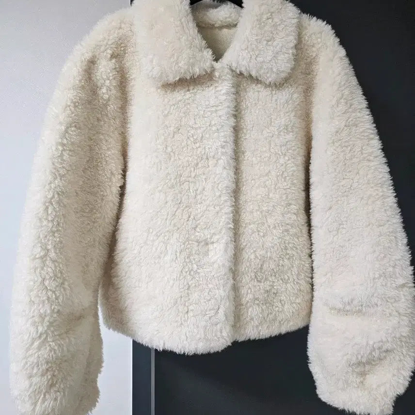 [BUNJANG] Zigzag ABLY Shearling Collar Fur Jacket / 지그재그 에이블리 양털 카라 퍼 자켓 (새상품)