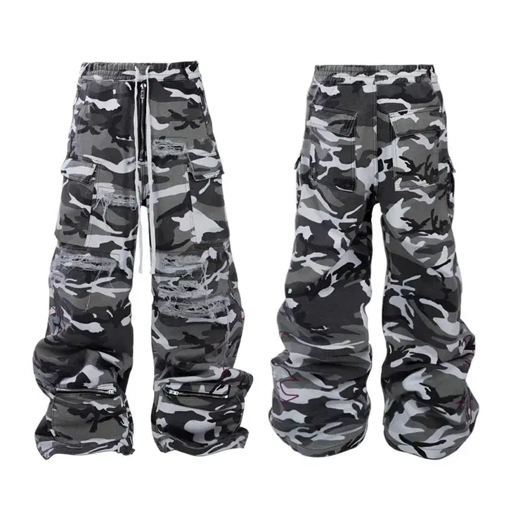 [BUNJANG] RYECHASIN Camo Cargo Bella Bootleg Pants / RYECHASIN CAMO CARGO BELLA BOOTLEG