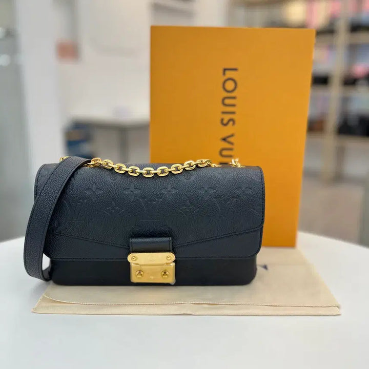 [BUNJANG] Louis Vuitton Empreinte Marceau Shoulder Bag - Black / [중고명품 럭스올 울산점]루이비통 앙프렝뜨 마르소 숄더백 블랙 내장칩