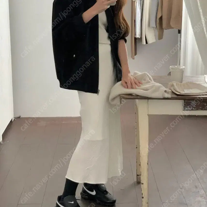 [BUNJANG] OUNCE Crease Satin Skirt / [S] OUNCE 온스 네일 크리즈 새틴 스커트