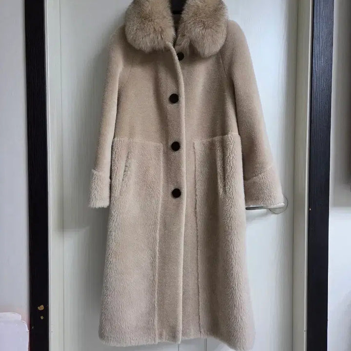 [BUNJANG] A&amp;D Saga Fox Fur Long Wool Coat / A&amp;D  사가폭스 퍼  양모100% 롱  코트