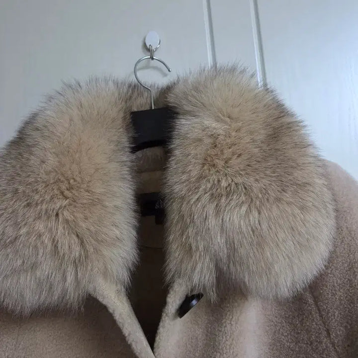 [BUNJANG] A&amp;D Saga Fox Fur Long Wool Coat / A&amp;D  사가폭스 퍼  양모100% 롱  코트