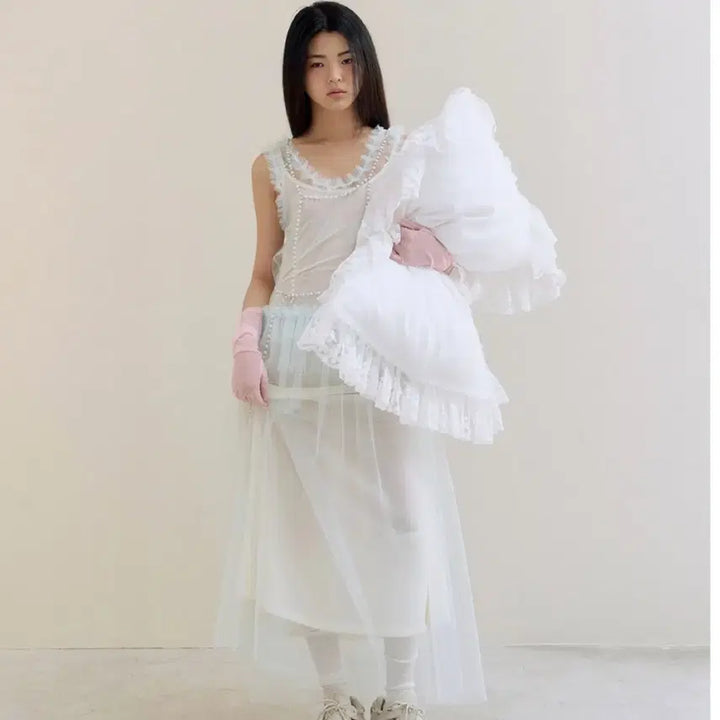 [BUNJANG] Fletta 77 Low-Rise Tulle Dress Mint / [택O미시착새상품] 플레따 77 로우라이즈 튤 드레스 민트 fletta