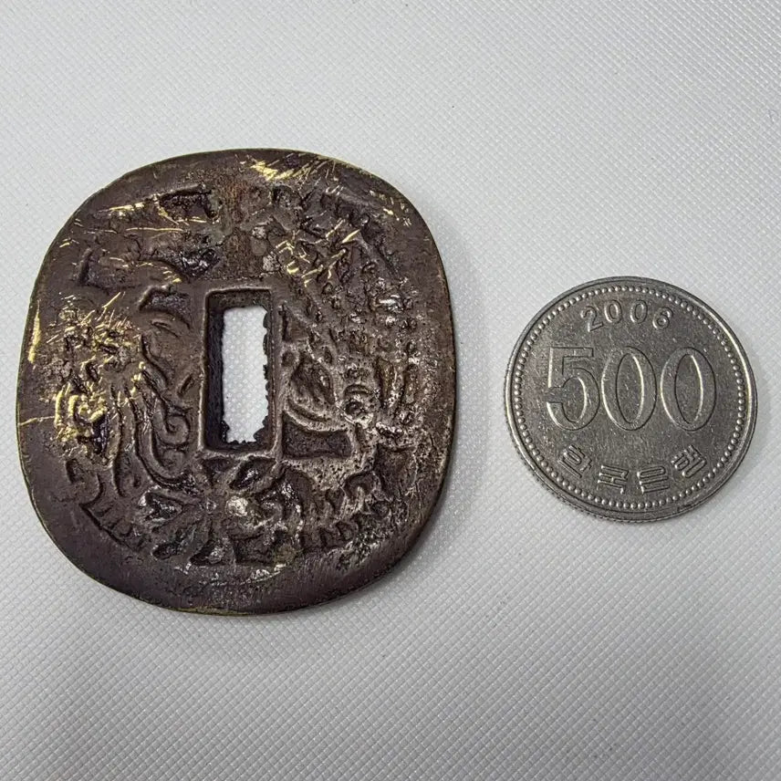 [BUNJANG] Japanese Edo Period Akita Tsuba 100 Mon Coin / [희귀][인기] 아키다츠바100문 대형 엽전  ZK1336