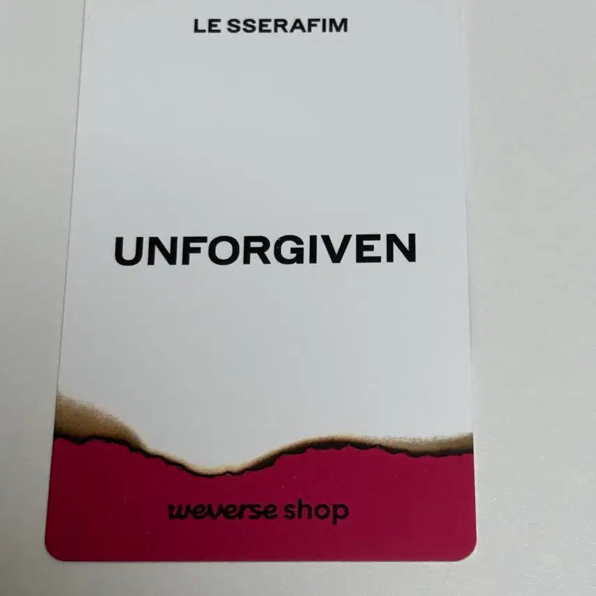 [BUNJANG] LE SSERAFIM Hong Eunchae UNFORGIVEN Weverse POB Photocard / 르세라핌 홍은채 언포기븐 위버스 특전 포토카드 포카 양도합니다!