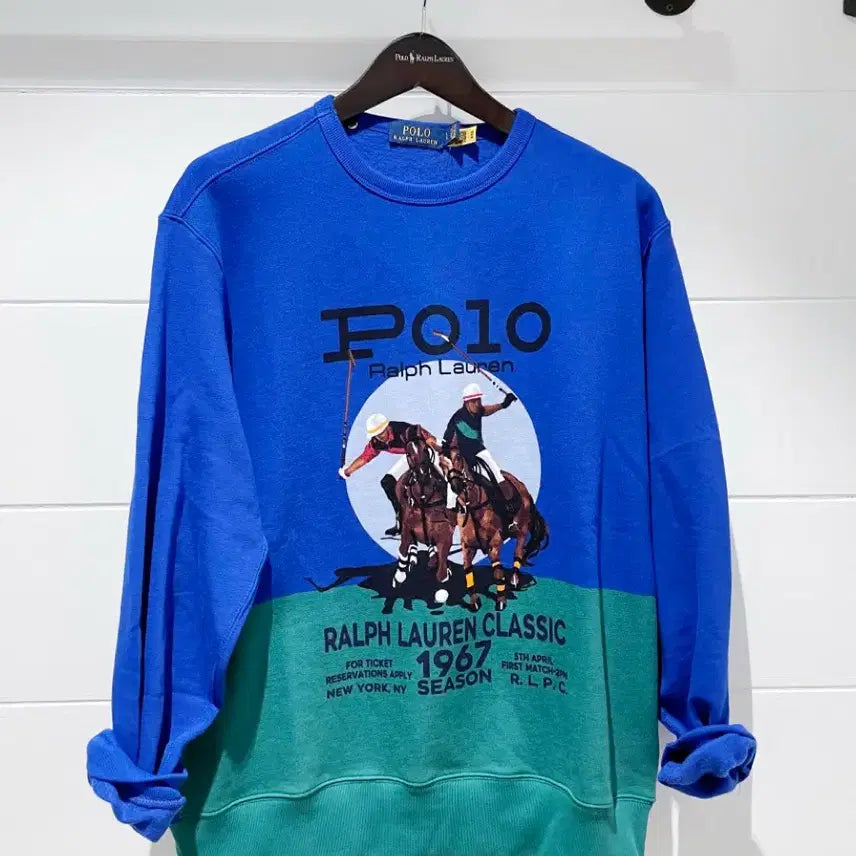 [BUNJANG] Polo Ralph Lauren Classic Blue Sweatshirt / 폴로 랄프로렌 클래식 블루 맨투맨