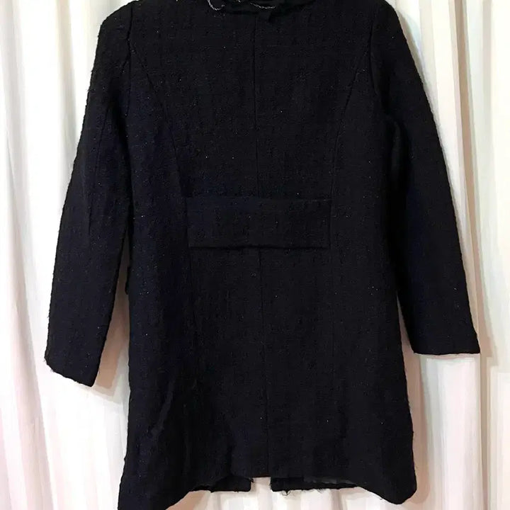 [BUNJANG] LINE Black Tweed Jacket Coat (Size 55) / LINE 블랙 트위드 자켓 코트 55 상태좋음
