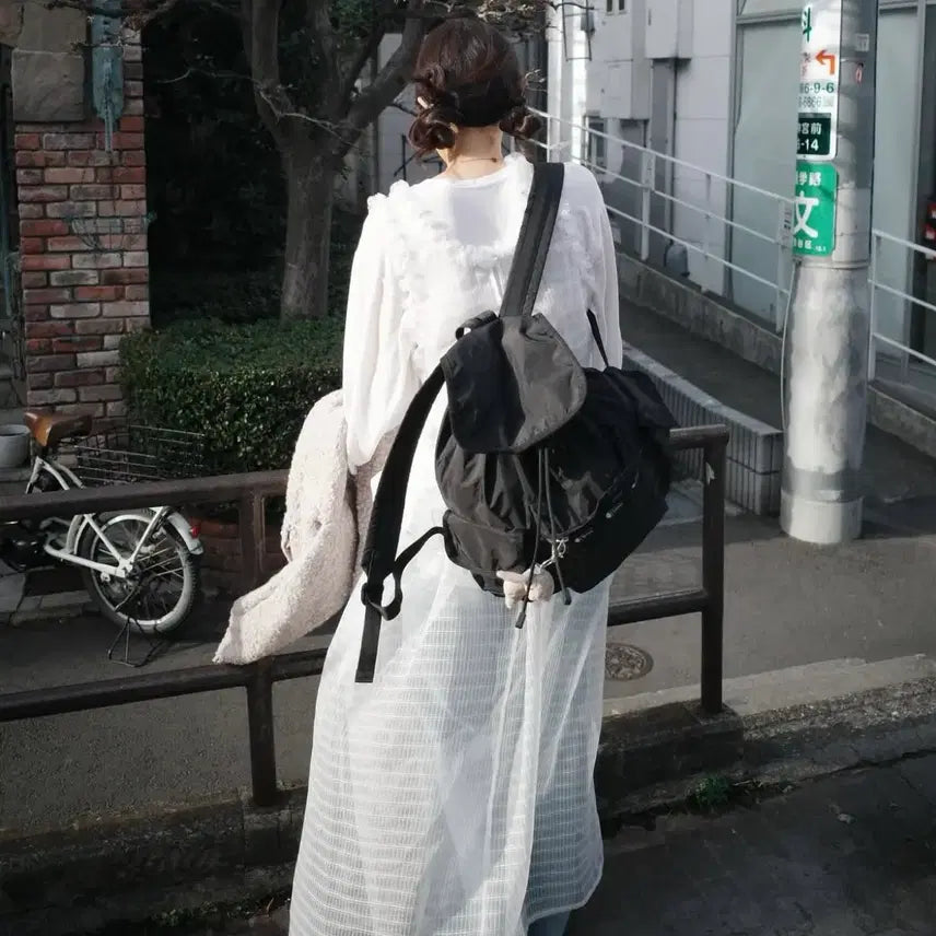 [BUNJANG] Fleuretta 78 Low-Rise Tulle Dress White Check / [택O미시착새상품] 플레따 78 로우라이즈 튤 드레스 화이트 체크