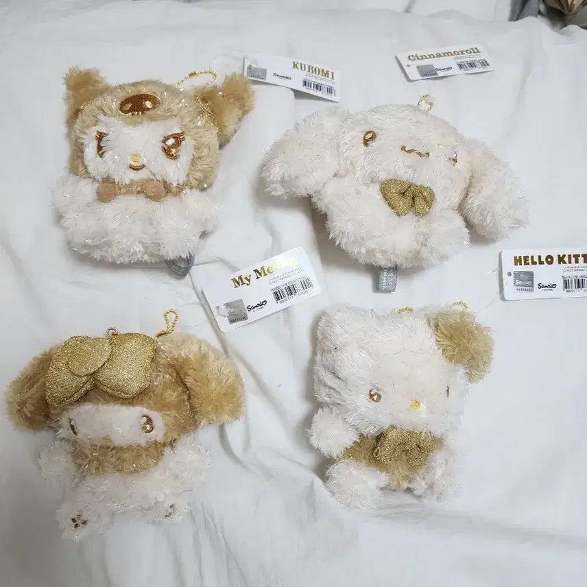 [BUNJANG] Sanrio Cinnamoroll, Hello Kitty, Kuromi, My Melody Gold Edition Keyring Dolls / 산리오 시나모롤 키티 쿠로미 마멜 골드 에디션 인형 키링