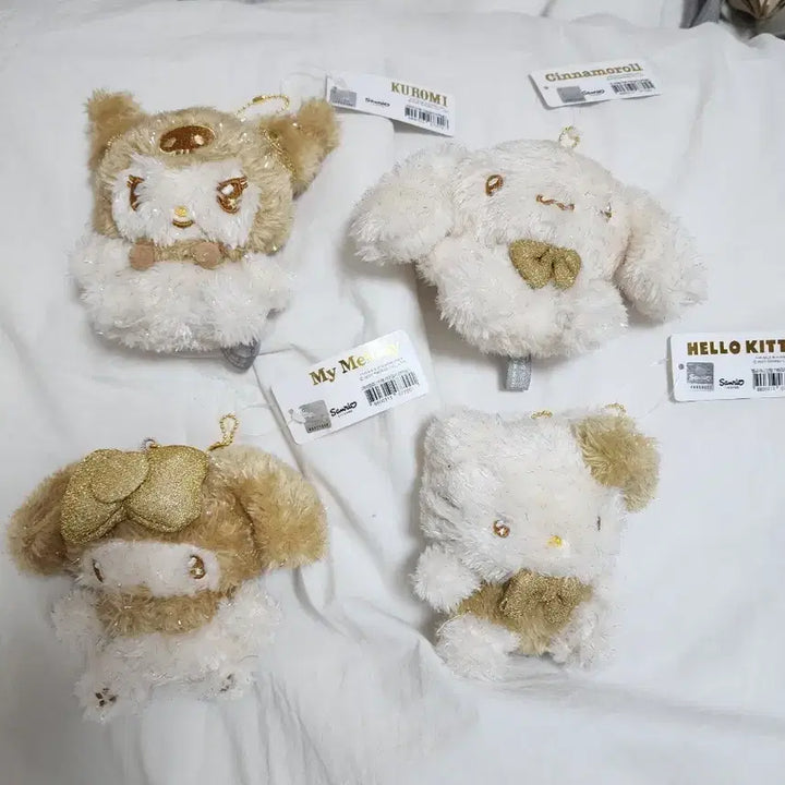 [BUNJANG] Sanrio Cinnamoroll, Hello Kitty, Kuromi, My Melody Gold Edition Keyring Dolls / 산리오 시나모롤 키티 쿠로미 마멜 골드 에디션 인형 키링