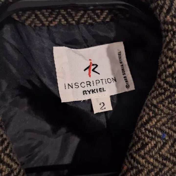 [BUNJANG] Sonia Rykiel Herringbone Pattern Double Breasted Cropped Wool Jacket / xs 44 55 소니아 리키엘 헤링본 패턴 브라운 더블 크롭 울 자켓