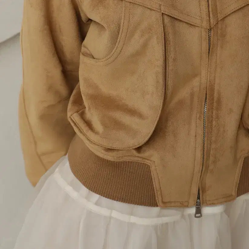 [BUNJANG] Lecom Suede Blouson Jacket / 르콩 블루종