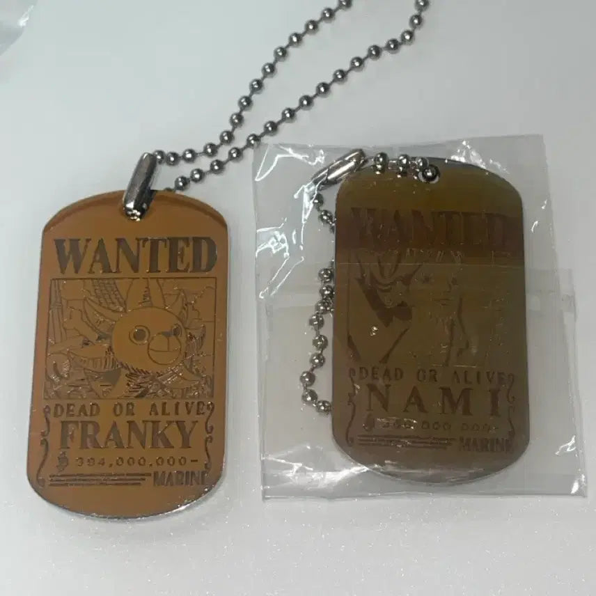 [BUNJANG] One Piece Nami/Franky Keychain Bundle Set / 일괄) 원피스 나미/프랑키 군번줄 키링