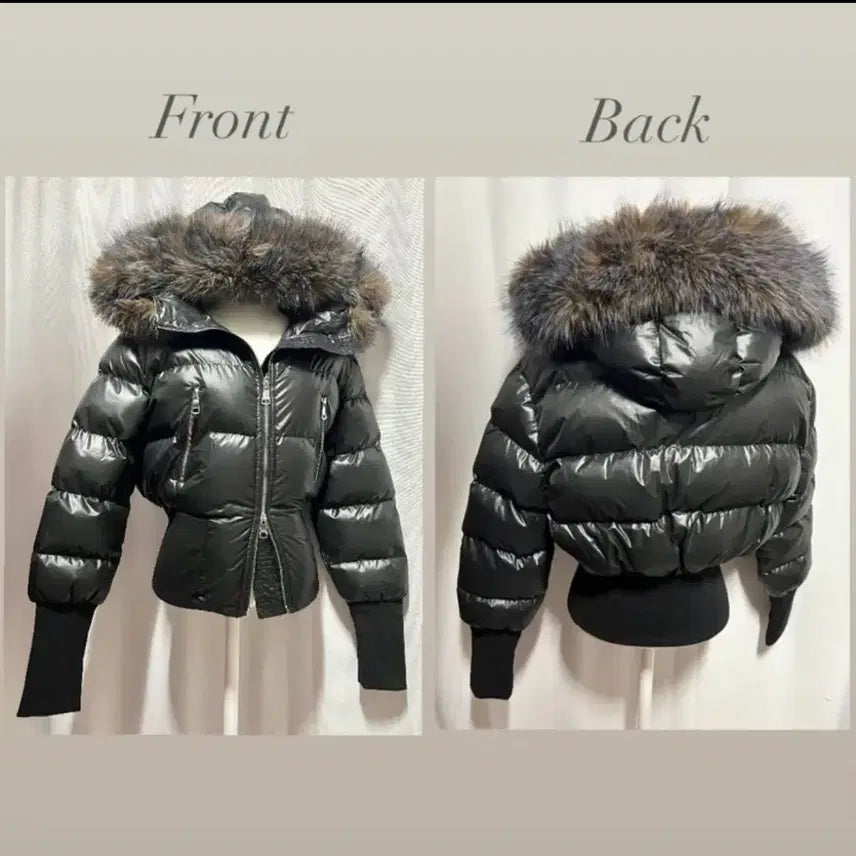 [BUNJANG] Jallokfit Two-Way Shiny Short Padded Jacket / 잘록핏 투웨이 퍼 유광 숏패딩