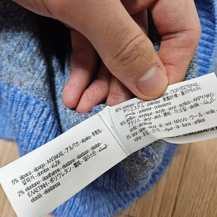 [BUNJANG] Zara Brushed Texture Knit Sweater / [m] 자라 브러싱 텍스처 니트 블루 그레이