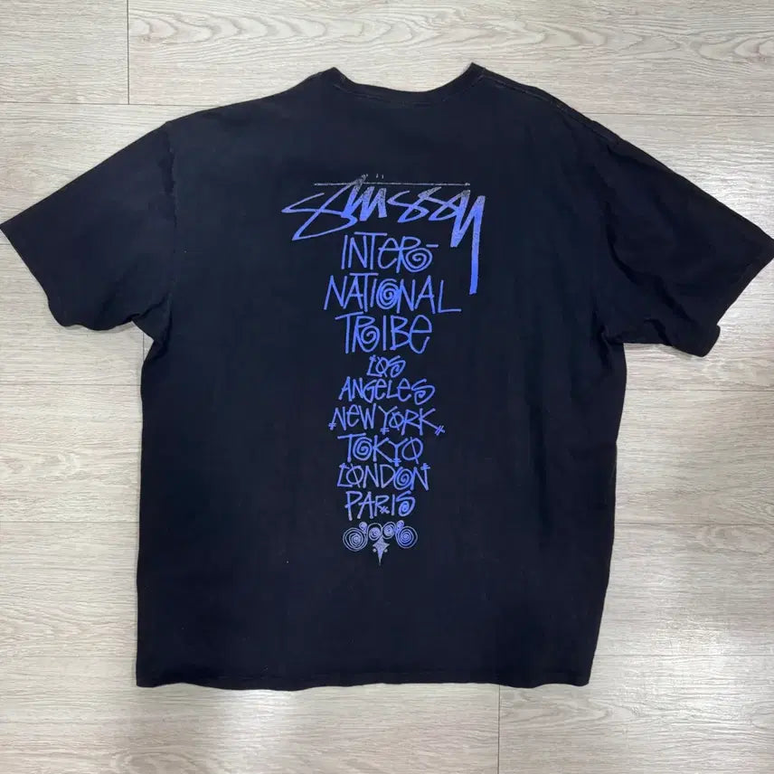 [BUNJANG] Stussy Tribe Stack T-Shirt Black / 스투시 트라이브 스택 반팔 티셔츠 블랙