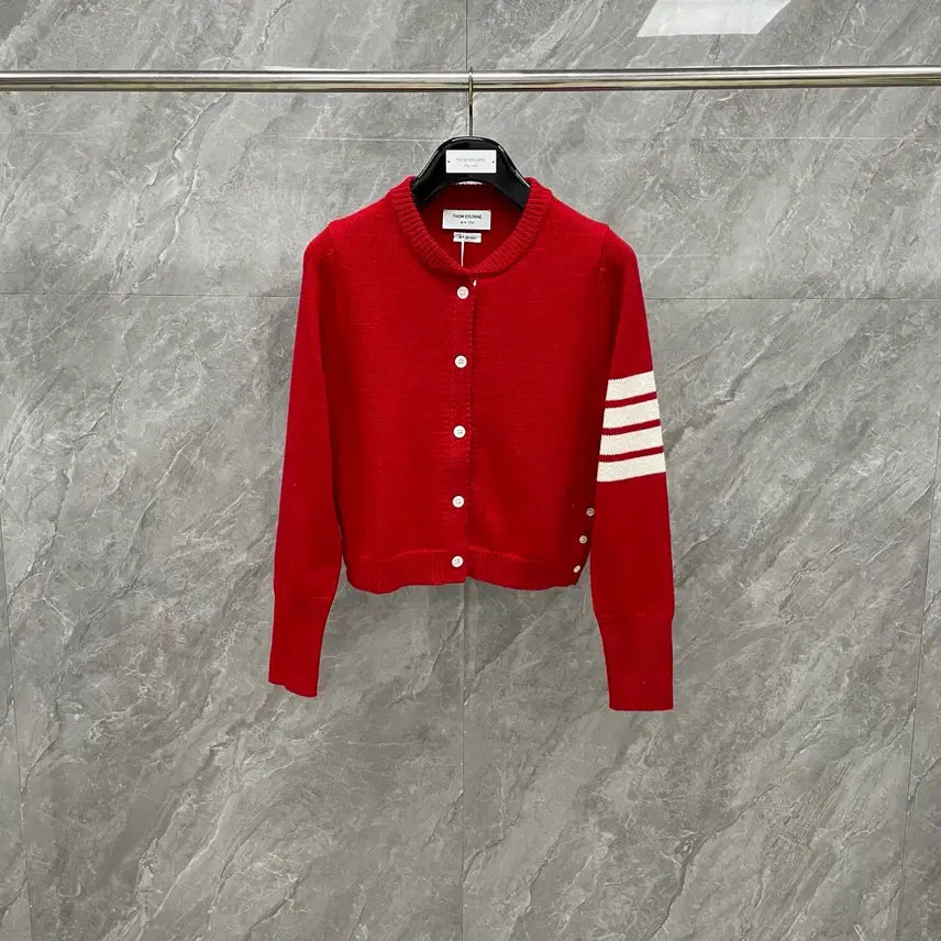 [SOLD OUT] 톰브라운 여성 라운드넥 니트 강아지 울 4바 가디건