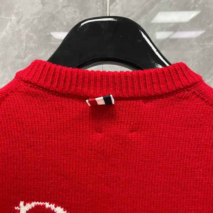 [SOLD OUT] 톰브라운 여성 라운드넥 니트 강아지 울 4바 가디건