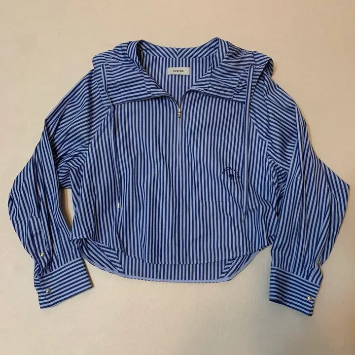 [BUNJANG] System Half Zip Hoodie Top / 시스템 하프 집업 후드탑