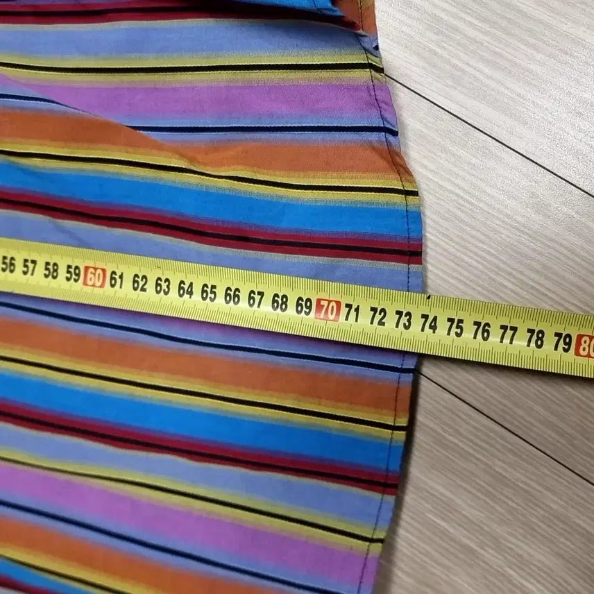 [BUNJANG] Versace Colorful Stripe Shirt / 빈티지 VERSACE 컬러풀 스트라이프 셔츠(95-100)
