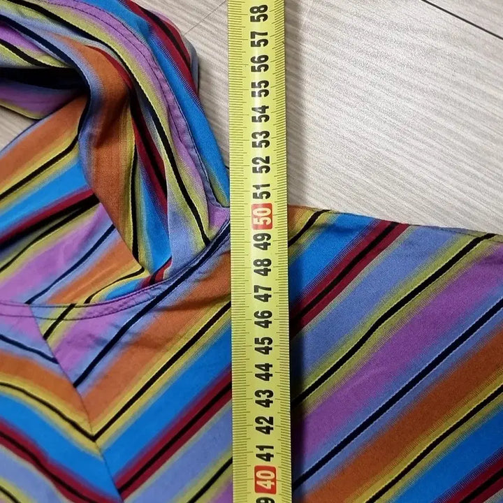 [BUNJANG] Versace Colorful Stripe Shirt / 빈티지 VERSACE 컬러풀 스트라이프 셔츠(95-100)