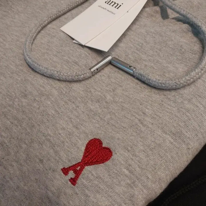 [BUNJANG] Ami Heart Hoodie - Navy / 아미 하트 후드  , 입학식 졸업식 학생 할인