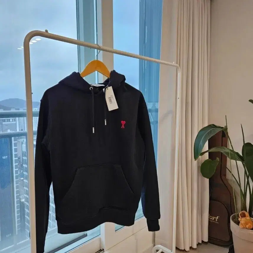 [BUNJANG] Ami Heart Hoodie - Navy / 아미 하트 후드  , 입학식 졸업식 학생 할인