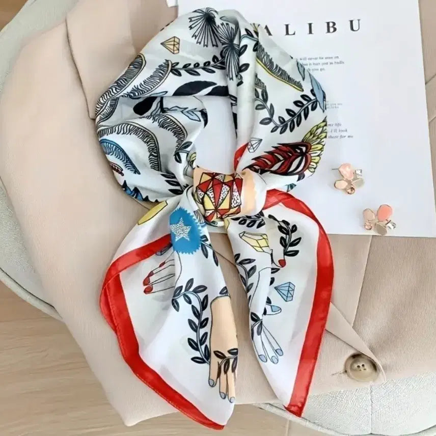 [BUNJANG] Printed Scarf / 프린트 스카프 (새상품)