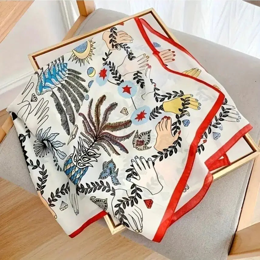 [BUNJANG] Printed Scarf / 프린트 스카프 (새상품)
