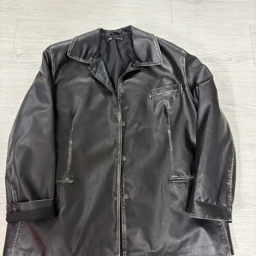 [BUNJANG] ZARA Faux Leather Oversized Jacket / 자라 페이크레더 오버핏 자켓 M