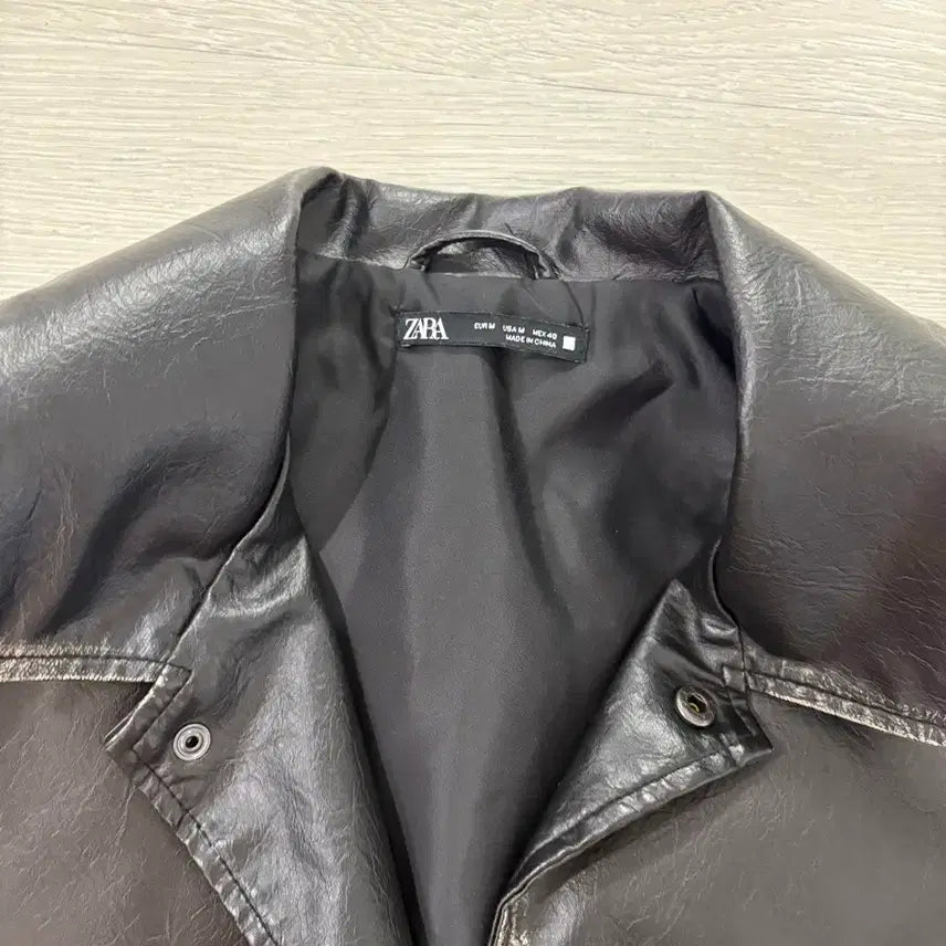 [BUNJANG] ZARA Faux Leather Oversized Jacket / 자라 페이크레더 오버핏 자켓 M