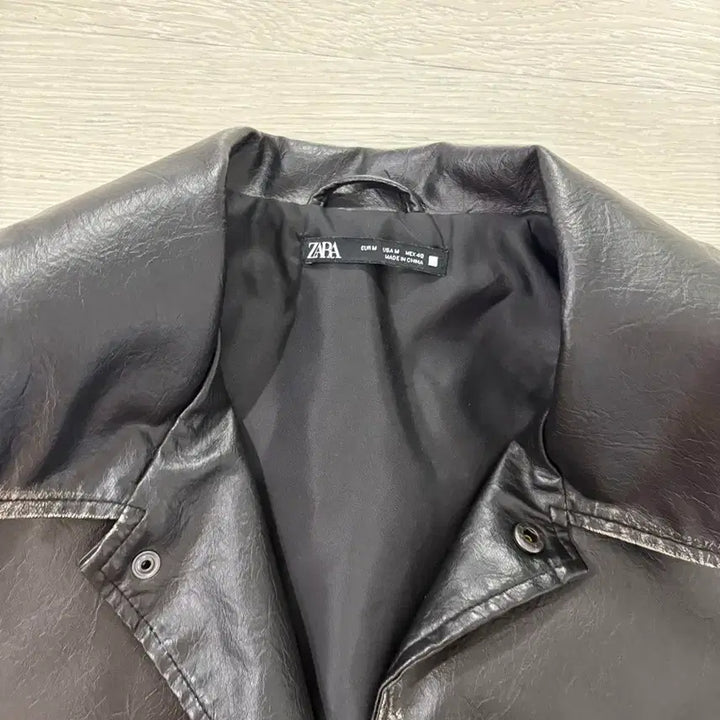 [BUNJANG] ZARA Faux Leather Oversized Jacket / 자라 페이크레더 오버핏 자켓 M