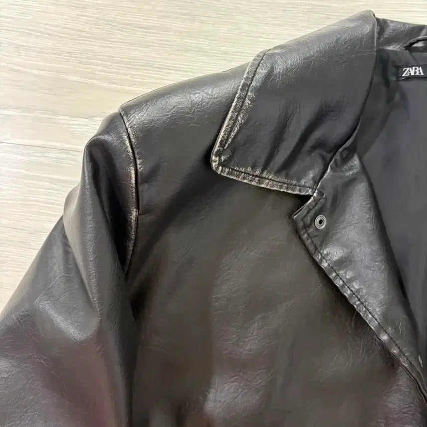 [BUNJANG] ZARA Faux Leather Oversized Jacket / 자라 페이크레더 오버핏 자켓 M
