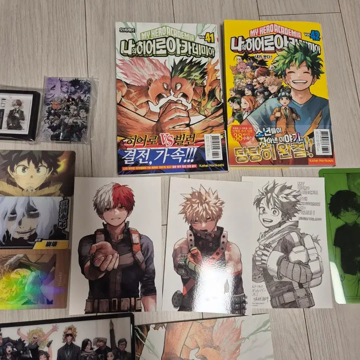 [BUNJANG] My Hero Academia Volume 41 &amp; 42 Bundle Set / 히로아카 41권, 42권 특전, 카드, 마그넷, 아크릴 일괄