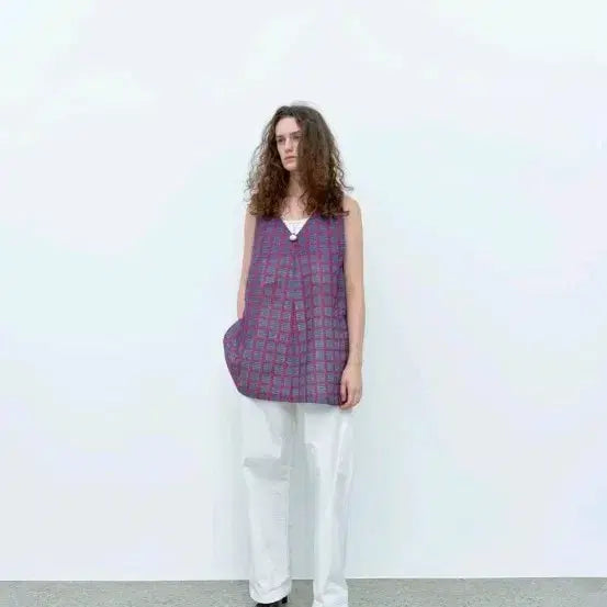 [BUNJANG] Ethos Layered Mini Dress Check / 에토스 레이어드 미니 드레스 체크