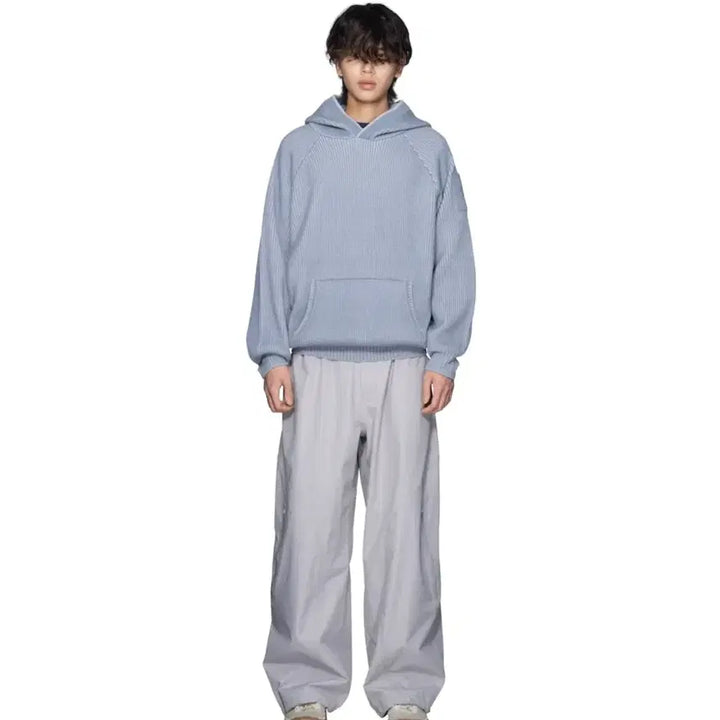 [SOLD OUT] 산산기어 hooded knit sky blue 2size