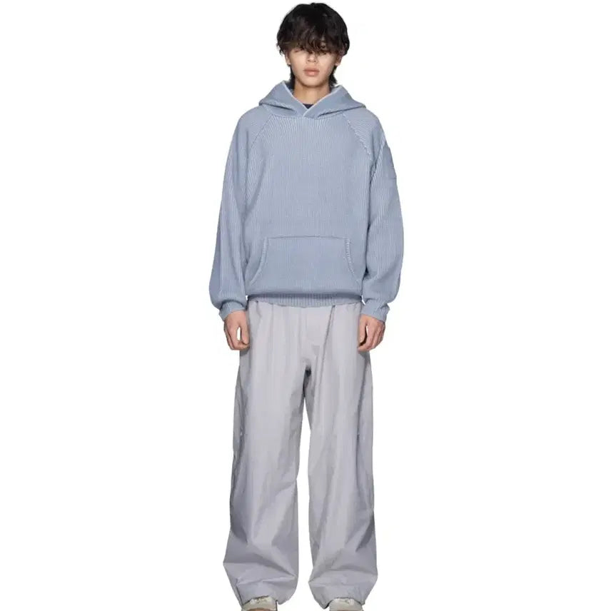 [SOLD OUT] 산산기어 hooded knit sky blue 2size