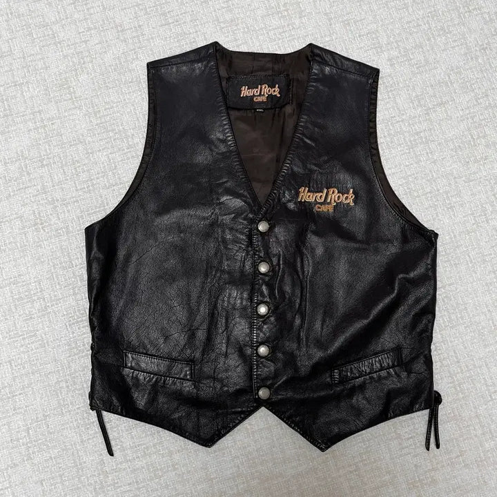 [BUNJANG] Hard Rock Cafe Leather Vest / Hard Rock Cafe 가죽 조끼 하드락카페