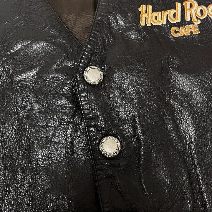 [BUNJANG] Hard Rock Cafe Leather Vest / Hard Rock Cafe 가죽 조끼 하드락카페