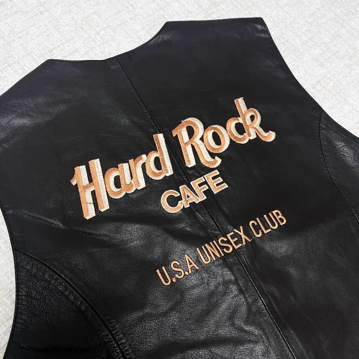 [BUNJANG] Hard Rock Cafe Leather Vest / Hard Rock Cafe 가죽 조끼 하드락카페