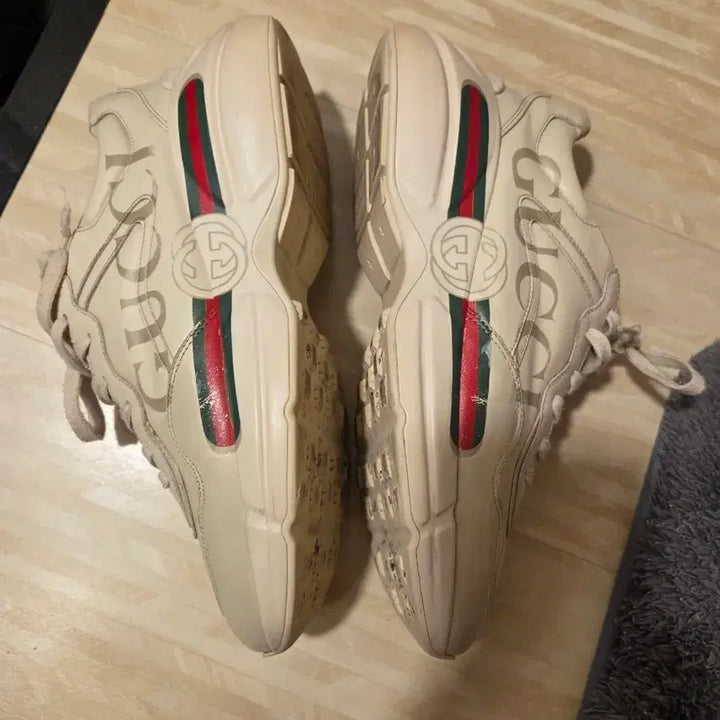 [BUNJANG] Gucci Ivory Leather Sneakers / 구찌 아이보리 레더 스니커즈