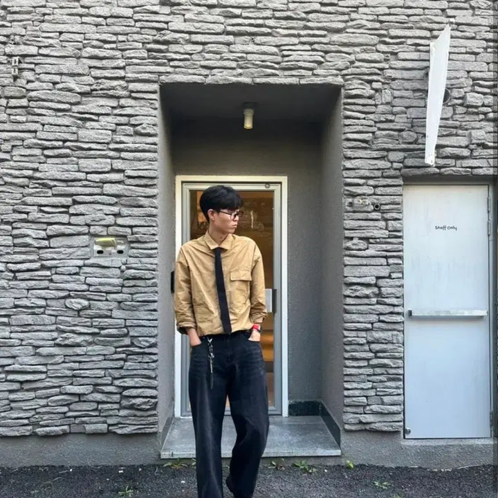 [SOLD OUT] 누빈다 워크 셔츠 자켓 카멜 L