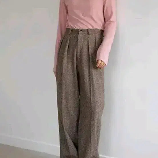 [BUNJANG] Modest Mood Carolyn Wool Herringbone Slacks / 모데스트무드 캐롤린 울 슬랙스 헤링본