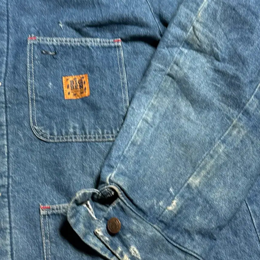 [BUNJANG] Big Ben by Wrangler Blanket Lined Denim Chore Jacket / 70-80s 빅밴 by 랭글러 블랑캣 라인드 데님 초어 자켓 44