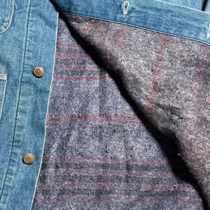 [BUNJANG] Big Ben by Wrangler Blanket Lined Denim Chore Jacket / 70-80s 빅밴 by 랭글러 블랑캣 라인드 데님 초어 자켓 44