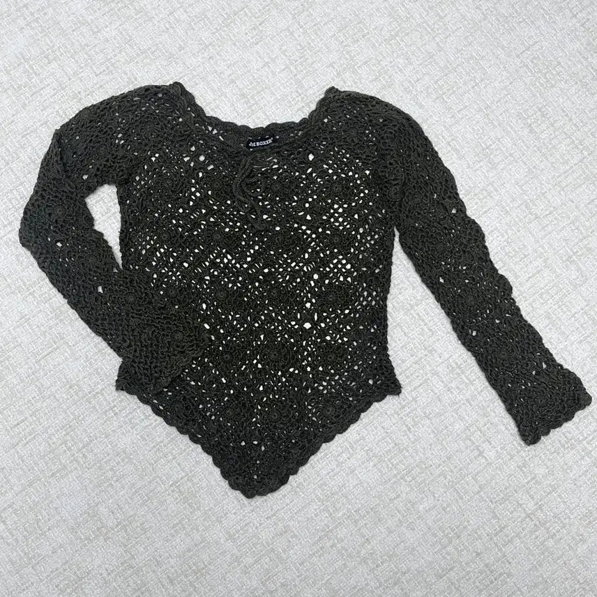 [BUNJANG] Vintage Lace Knit Top / 히피 빈티지 레이스 니트 탑