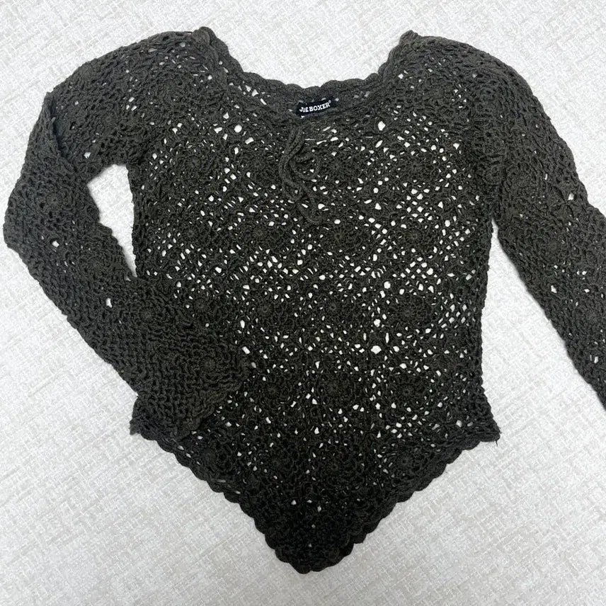 [BUNJANG] Vintage Lace Knit Top / 히피 빈티지 레이스 니트 탑